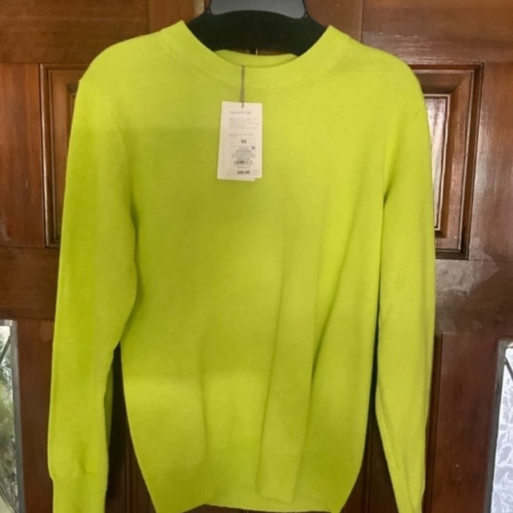Lime Green Womens Sweater Small Y2k Top - Picture 3 of 9